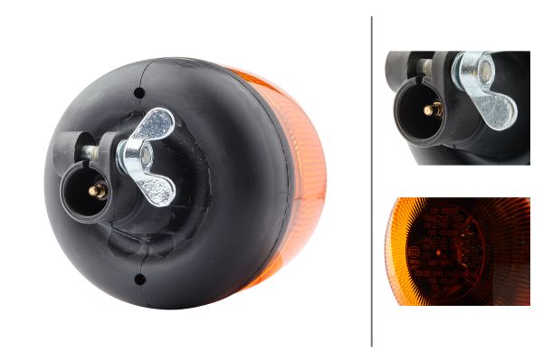 LED-Strobe-type Beacon - RotaLED - 12/24V - yellow (amber) - Image 6