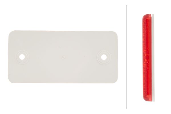 Reflector - Lens Colour: red - rectangular - Bolted/mounting - Image 5