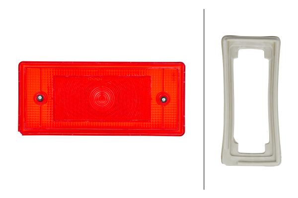 Reflector - Lens Colour: Red - rectangular - Screw Connection/mounting - Image 7