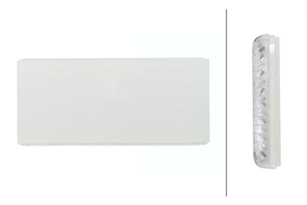 Reflector - Lens Colour: White - rectangular - Glued/mounting - Image 7