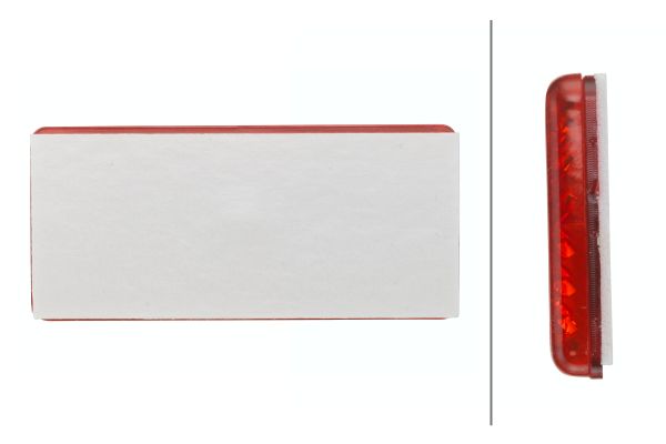 Reflector - Lens Colour: Red - rectangular - Glued/mounting - Image 6