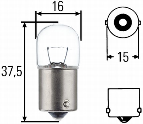 Bulb - R5W - Long Life - 12V - 5W - Quantity: 2 - Image 2