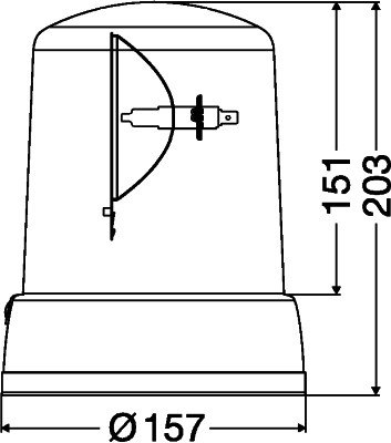 Halogen-Rotating Beacon - KL 7000 - 12V - yellow (amber) - Image 6