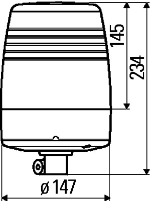 Halogen-Rotating Beacon - KL JuniorPlus - 24V - yellow (amber) - Image 6