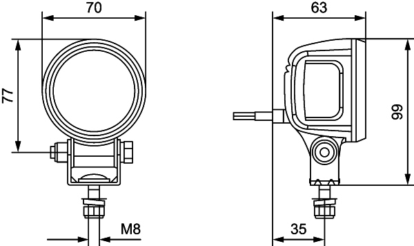 LED-Worklight - SL60 - 12/24/36/48/60/72V - Image 6