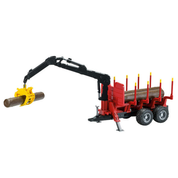 Bruder 02252 Forestry Trailer with Loading Arm and Trunks (image 2)
