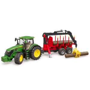 Bruder 09829 John Deere 7R 350 & Forestry Trailer Model
