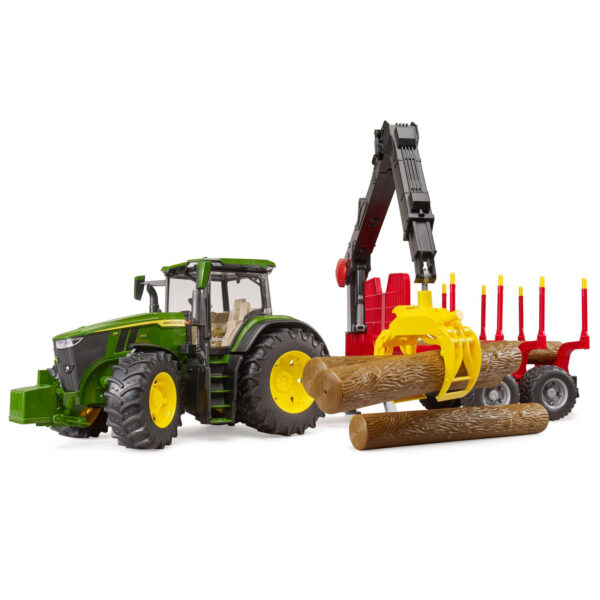 Bruder 09829 John Deere 7R 350 & Forestry Trailer Model (image 2)