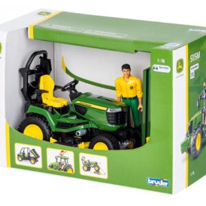 Bruder 09824 John Deere Lawn Tractor with Gardener