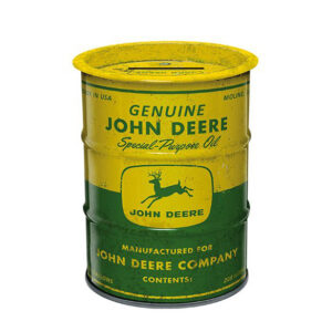 John Deere Money Box (Oil Barrel/ Black Logo)