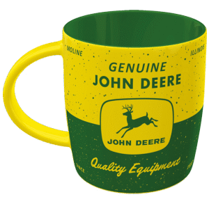 John Deere Quality Farm Equipment Mug (Black/ Green and Yellow)