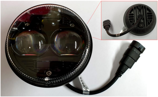 Upper LED lamp with black bezel RH/LH to fit John Deere 6M and 6R Series, replaces AL225893 and AL225895