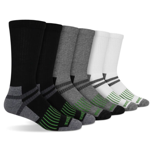 John Deere Adults Work Crew Socks 5 Pack