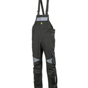 John Deere Adults Black Bib & Brace