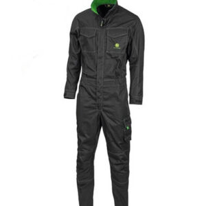 John Deere Adults Black Field Overalls with Zip