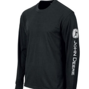 John Deere Adults Long Sleeve T-Shirt - Black