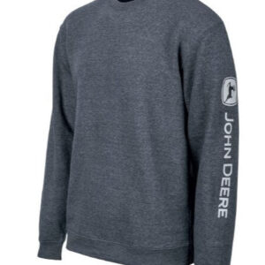 John Deere Adults Crew Sweatshirt - Grey
