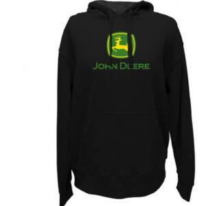 John Deere Adults Hooded Sweatshirt - Black