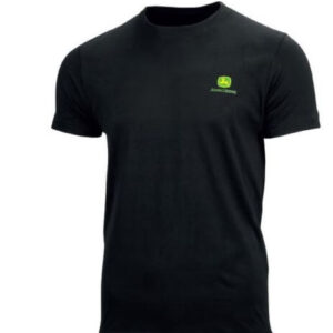 John Deere Adults Black Logo T-Shirt