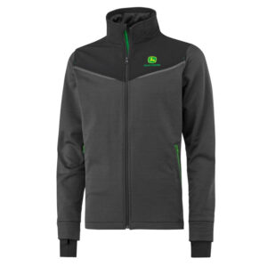 John Deere Optimum Fleece Jacket Black/ Grey - MCS2603700