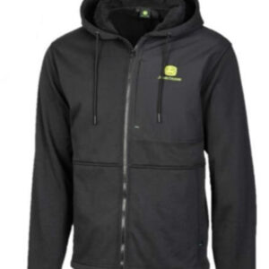 John Deere Adults Operator Hooded Jacket - Black