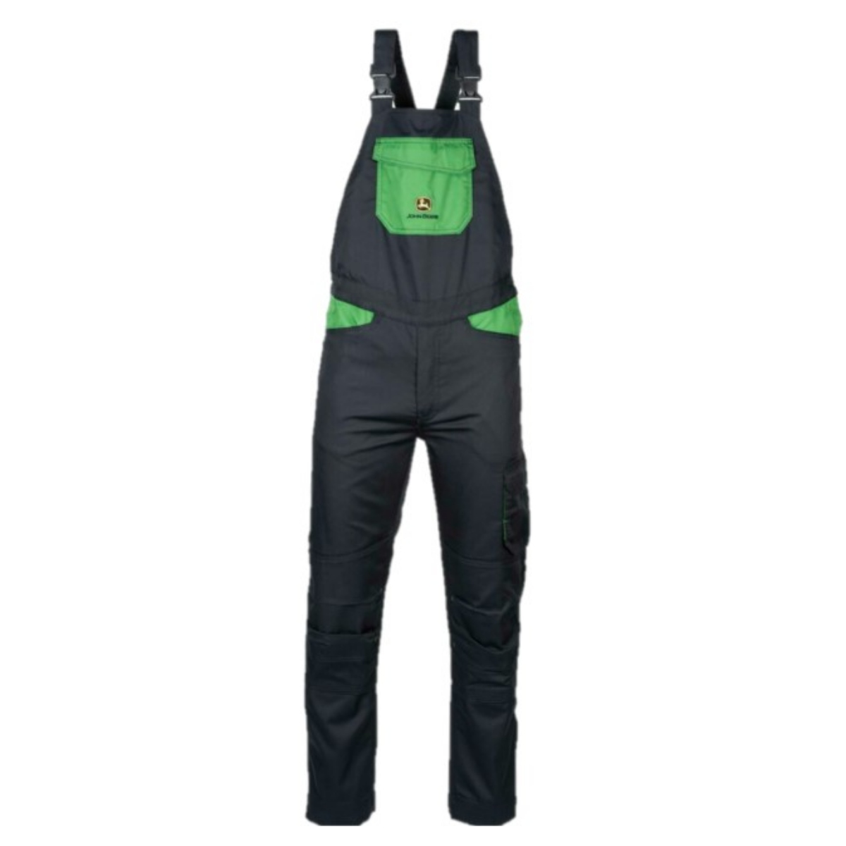 John Deere Adults Black Field Bib & Brace - Large