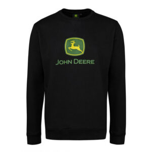 John Deere Adults Black Logo Sweatshirt - XXL