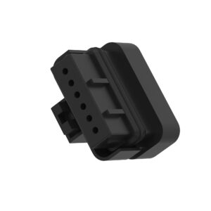 Black External Electrical Connector Housing, 6 Cavities