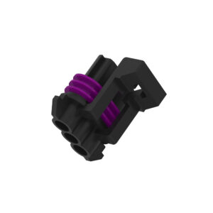Black External Electrical Connector Housing, 3 Cavities