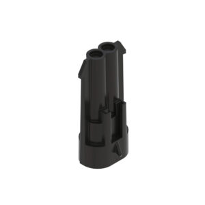 Black Internal Electrical Connector Housing, 2 Cavities