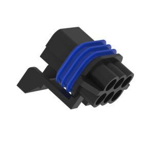 Black External Electrical Connector Housing, 6 Cavities