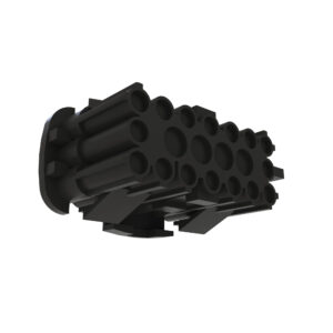 Black External Electrical Connector Housing, 20 Cavities