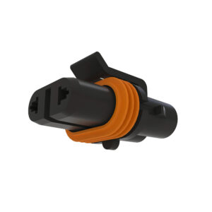 Black External Electrical Connector Assembly, 2 Cavities