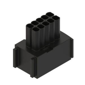 Black External Electrical Connector Housing, 10 Cavities
