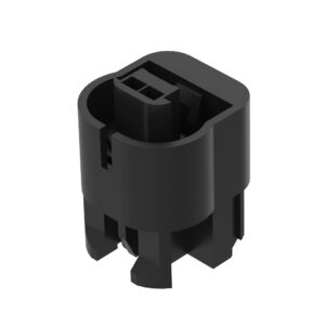 Black External Electrical Connector Housing, 2 Cavities