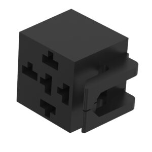Black External Electrical Connector Housing, 5 Cavities