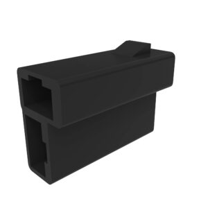 Black External Electrical Connector, 2 Cavities